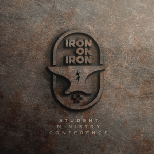 Iron on iron logo, snowbird student ministry conference
